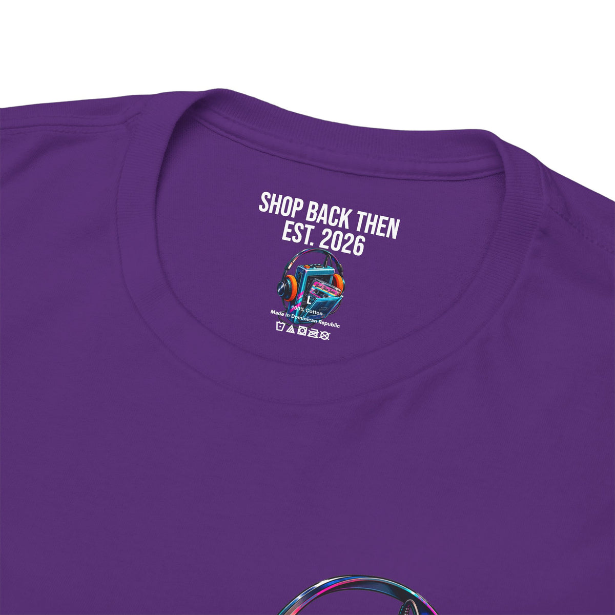 Retro Vaporwave Tee — Neon '80s Music Room Graphic T-Shirt