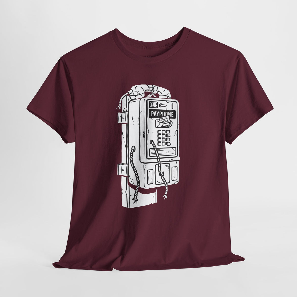 Retro Payphone T‑Shirt — "Back in the Day We Were Free Not Tracked" Vintage Camera Tee