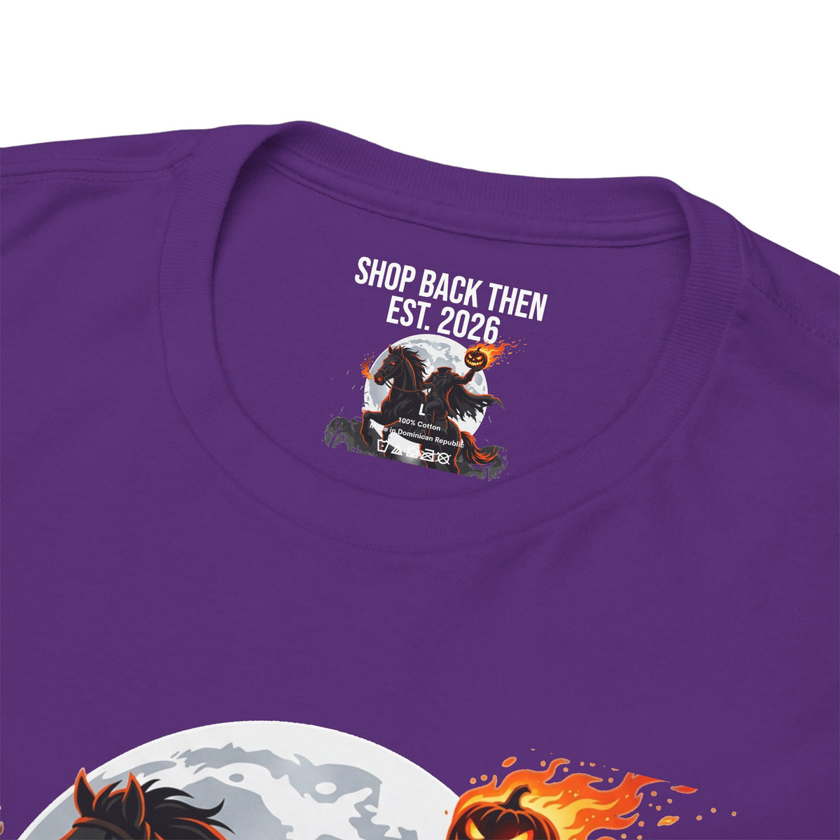 Headless Horseman Pumpkin Rider T‑Shirt — Halloween Gothic Horseman Tee