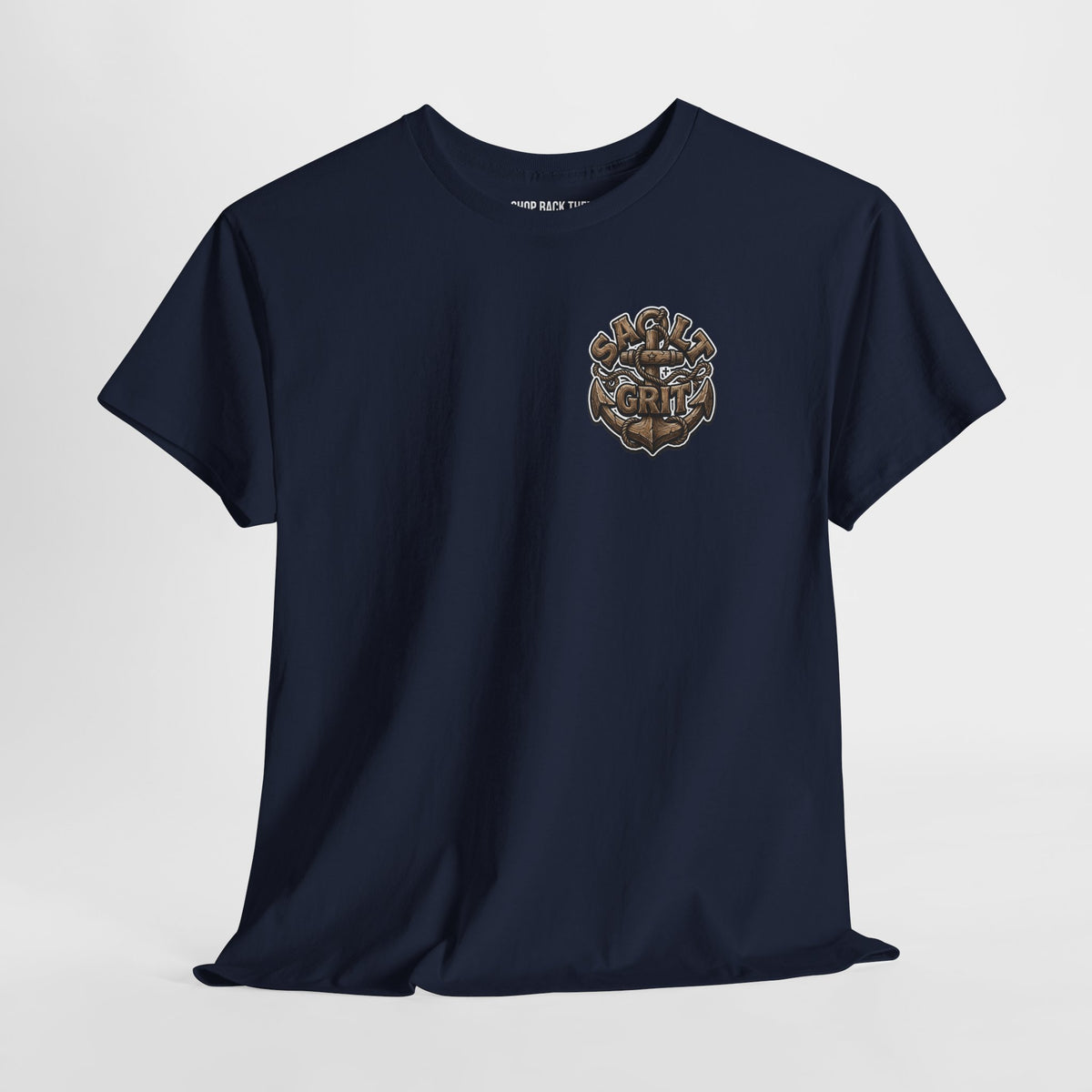 Fish Crest T‑Shirt — Vintage Nautical Trout Emblem Tee