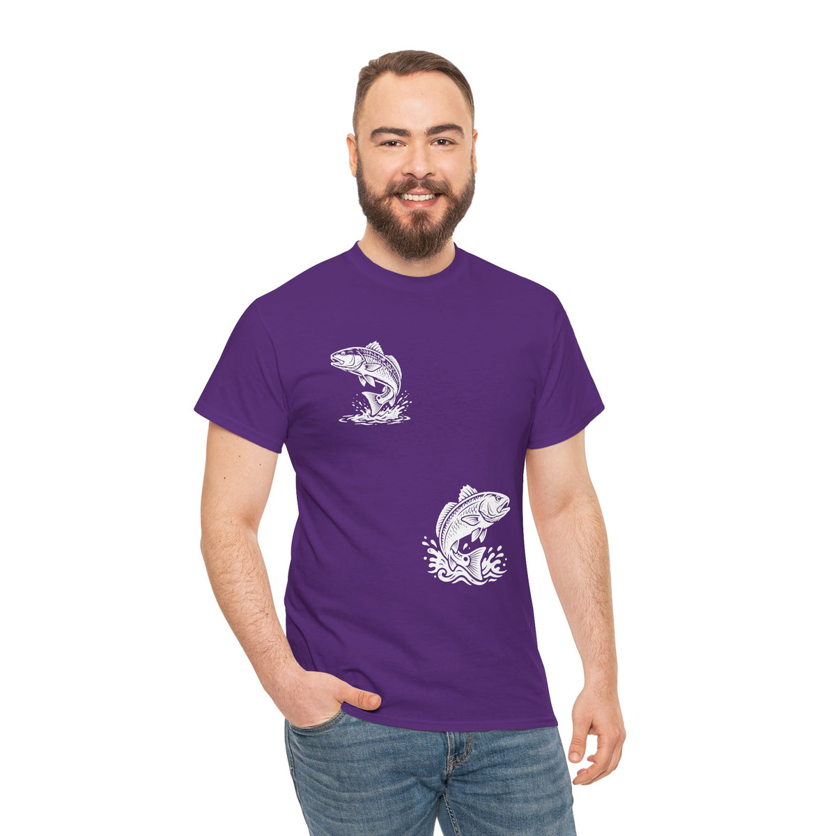 Go Track a Redfish Tee — Fishing Graphic T-Shirt with 'The Apps Are Tracking You' Slogan