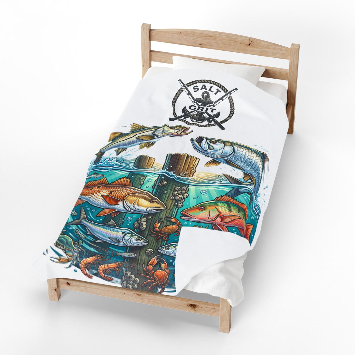 Salt & Grit Fishing Blanket – Coastal Fish Throw