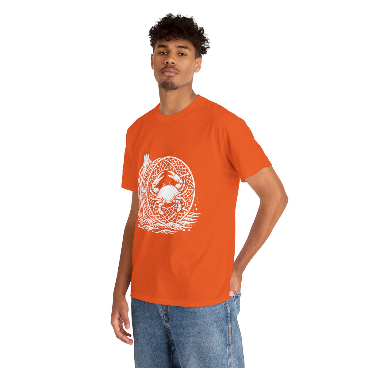 Crab Crew Graphic Tee — "Hauling Rebels Blue Crab Crew" Cotton T-Shirt