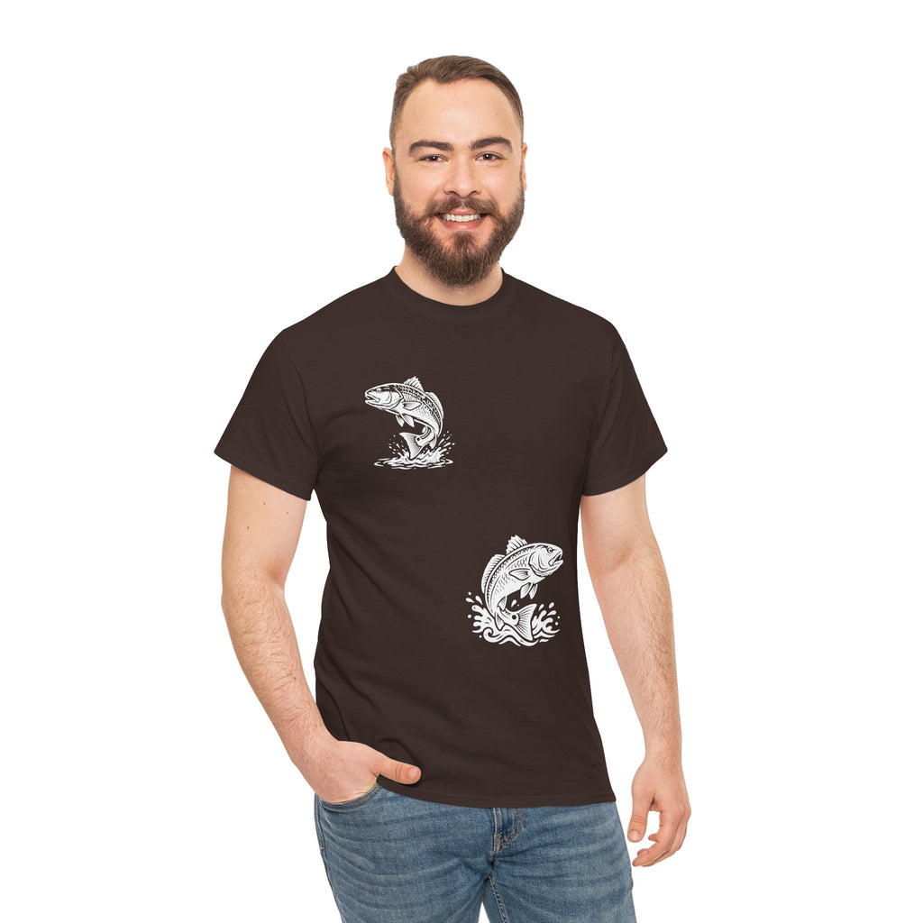 Go Track a Redfish Tee — Fishing Graphic T-Shirt with 'The Apps Are Tracking You' Slogan
