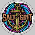 Salt Grit Anchor Round Car Magnet — Nautical Beach Truck Decal