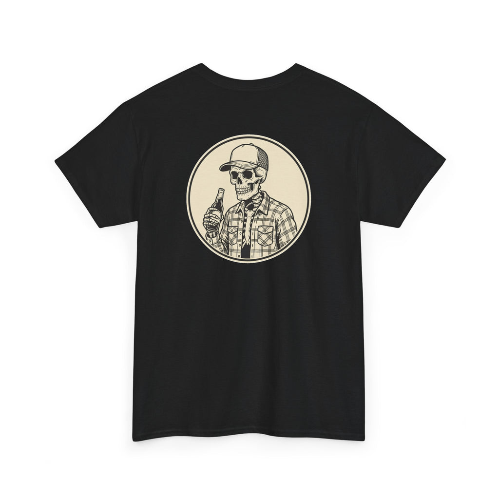 Working to the Bare Bones Skull Tee — Skeleton Graphic T‑Shirt