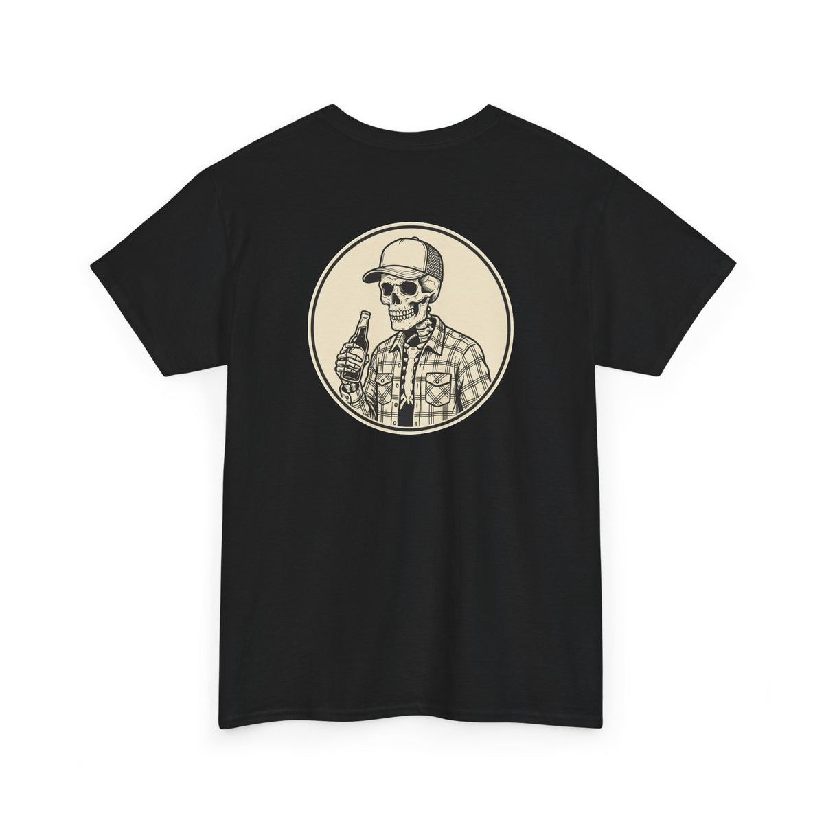 Working to the Bare Bones Skull Tee — Skeleton Graphic T‑Shirt