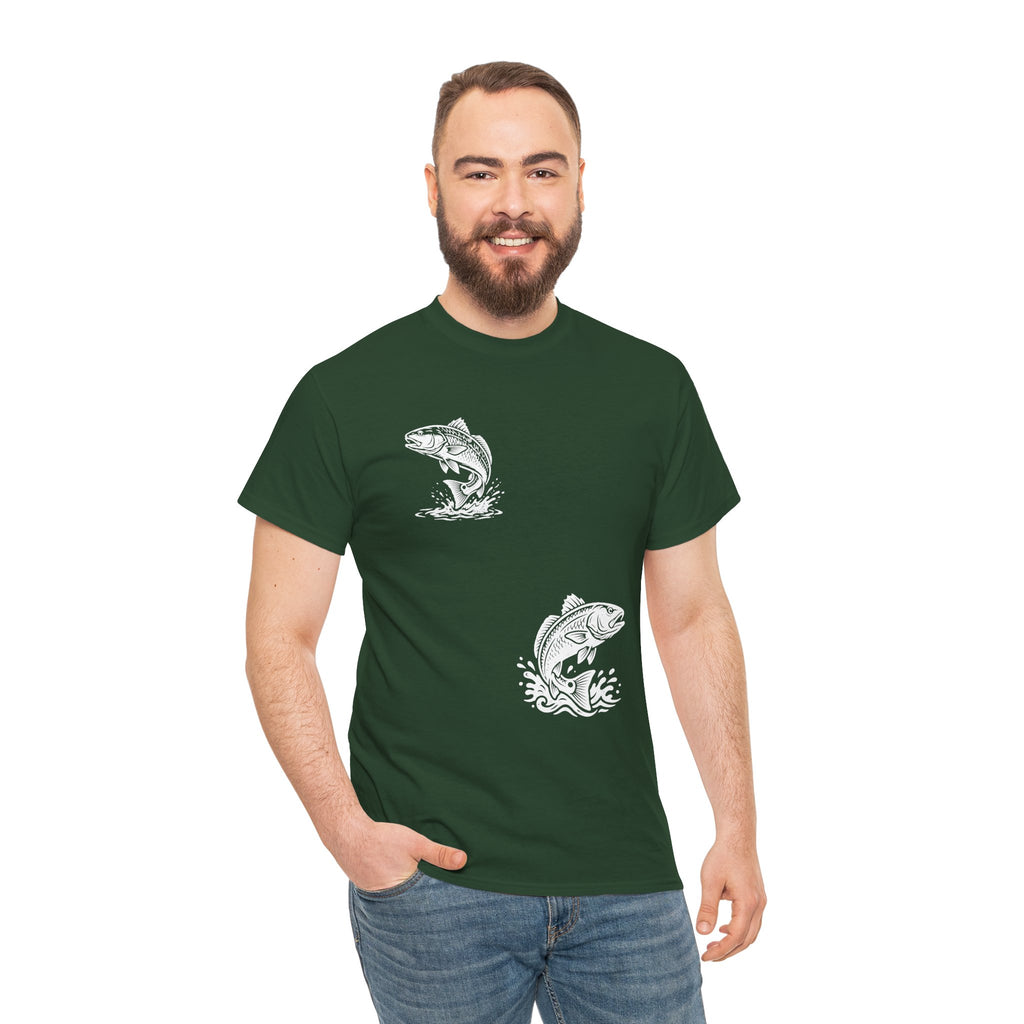 Go Track a Redfish Tee — Fishing Graphic T-Shirt with 'The Apps Are Tracking You' Slogan