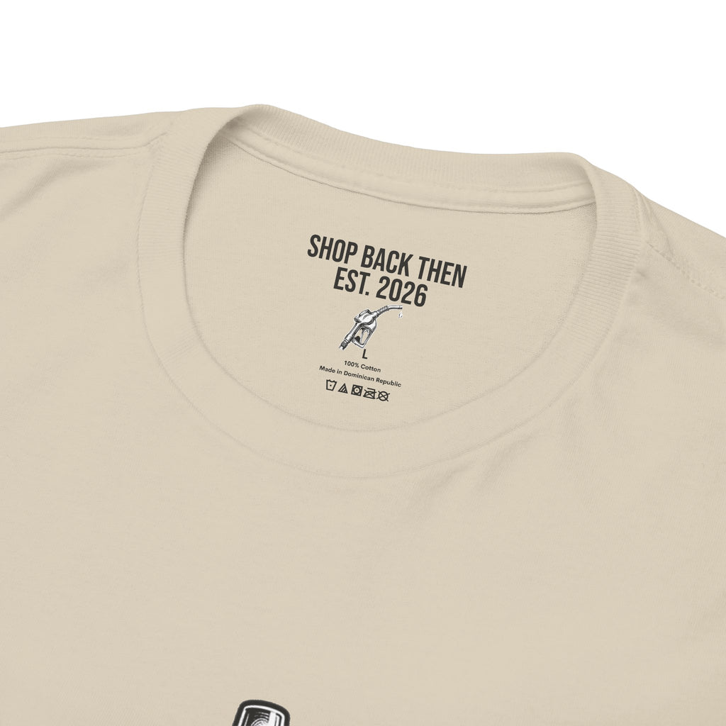 Gas Pump Tee — Retro Fuel Graphic Shirt with “2026 Inflation Whiplash Series” Back Text