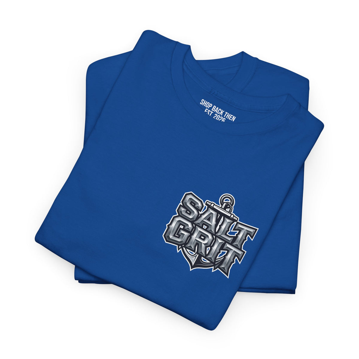 Mahi-Mahi Fishing Tee — “Salt Grit” Logo Front & Leaping Fish Back