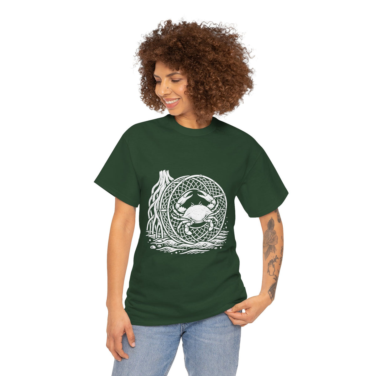 Crab Crew Graphic Tee — "Hauling Rebels Blue Crab Crew" Cotton T-Shirt