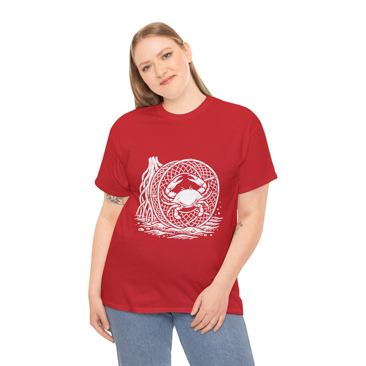 Crab Crew Graphic Tee — "Hauling Rebels Blue Crab Crew" Cotton T-Shirt