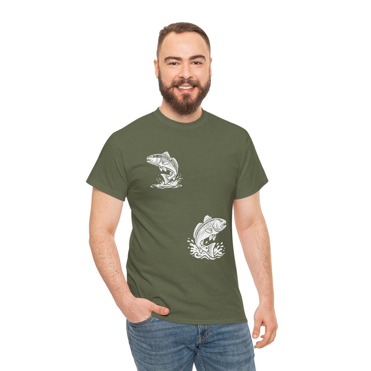 Go Track a Redfish Tee — Fishing Graphic T-Shirt with 'The Apps Are Tracking You' Slogan