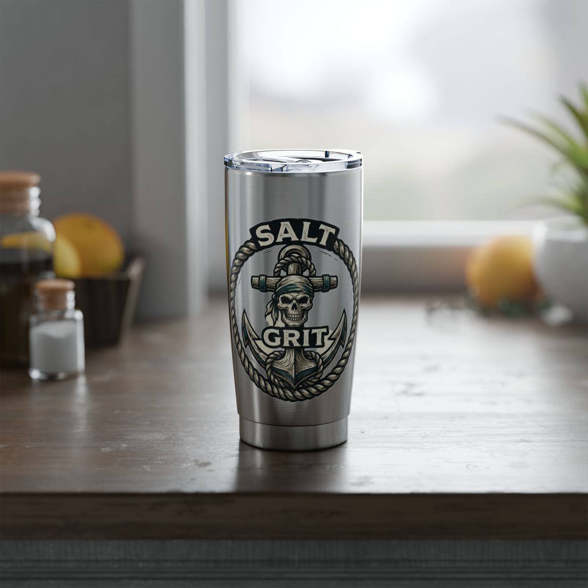 Vagabond 20oz Tumbler — Nautical Anchor Rope Insulated Travel Mug